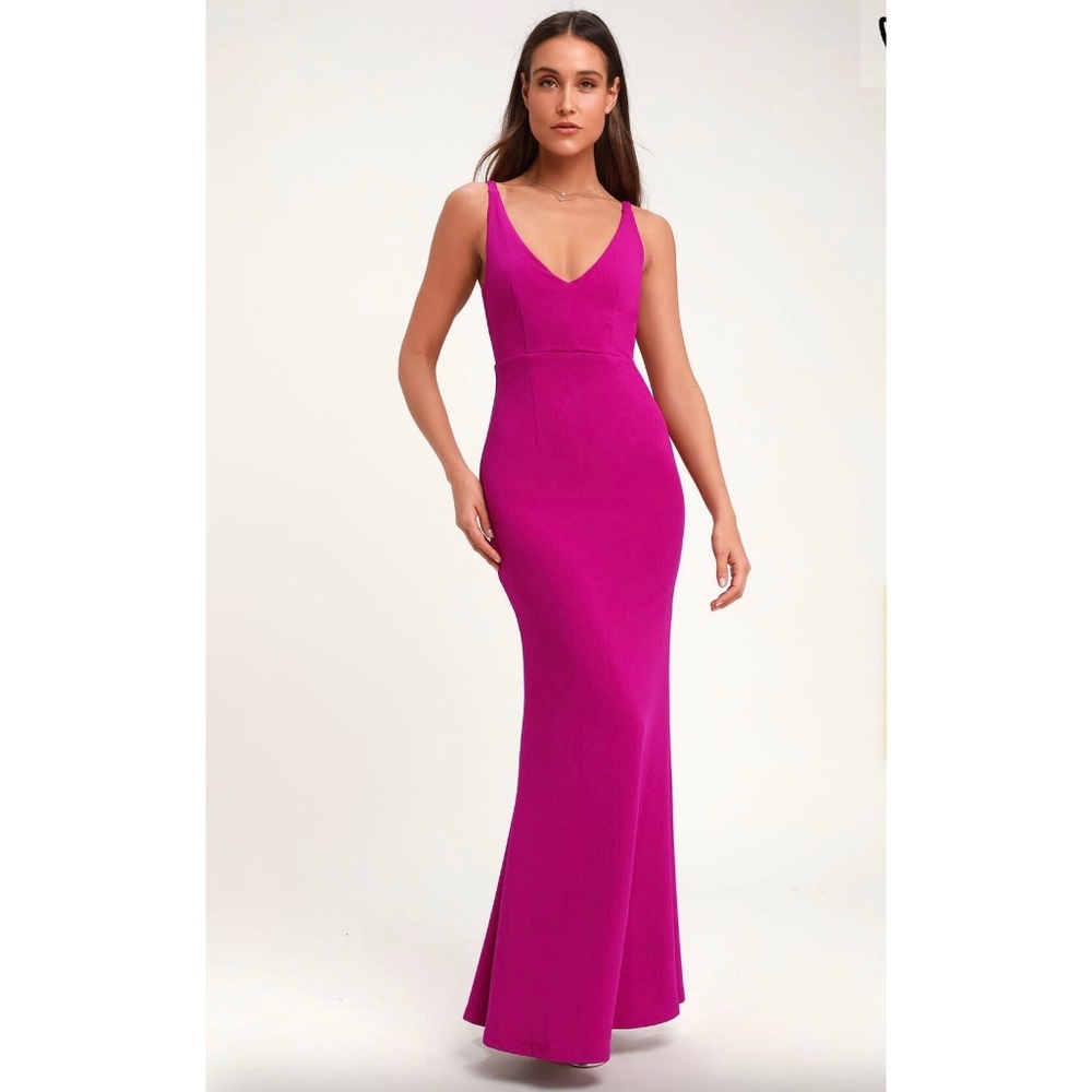 Lulu's Melora Magenta Sleeveless Maxi